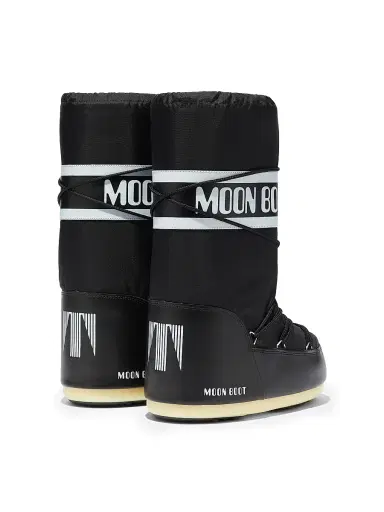 Moon Boot Little Kid's Icon Padded Nylon Boots - Black - Size 10.5 (Child) | Thumbnail 2