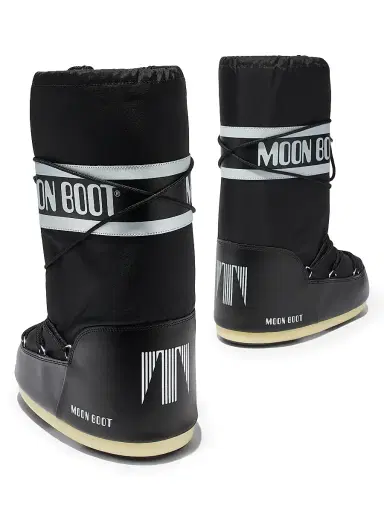 Moon Boot Little Kid's Icon Padded Nylon Boots - Black - Size 10.5 (Child) | Thumbnail 4