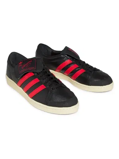 adidas Men's  X Willy Chavarria Jabbar Low-Top Leather Sneakers - Black Red | Thumbnail 2