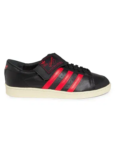 adidas Men's  X Willy Chavarria Jabbar Low-Top Leather Sneakers - Black Red | Thumbnail 1