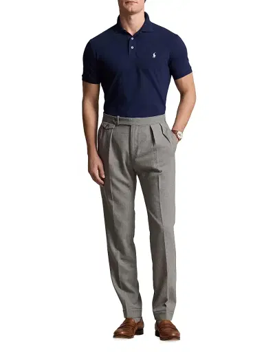 Polo Ralph Lauren Men's Stretch-Cotton Blend Custom Slim-Fit Polo Shirt - Refined Navy - Size XXL | Thumbnail 2