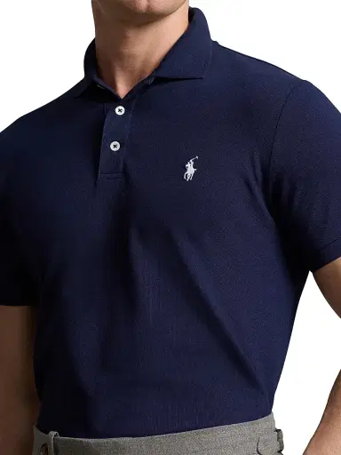 Polo Ralph Lauren Men's Stretch-Cotton Blend Custom Slim-Fit Polo Shirt - Refined Navy - Size XXL | Thumbnail 5