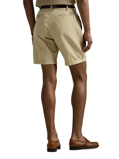 Polo Ralph Lauren Men's 8.5-Inch Classic-Fit Linen-Cotton Shorts - Coastal Beige | Thumbnail 4