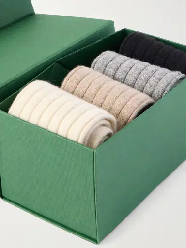 Comme Si The Cashmere Set Of Four Ribbed Cashmere-blend Socks | Thumbnail 3 Comme Si The Cashmere Set Of Four Ribbed Cashmere-blend Socks | Thumbnail 3
