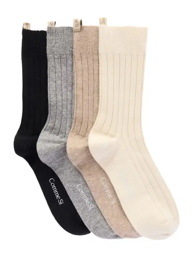 The Cashmere Set Of Four Ribbed Cashmere-blend Socks