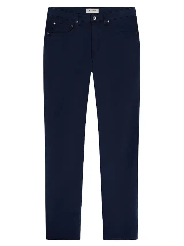 Bugatchi Men's Stretch-Cotton Straight-Leg Jeans - Navy