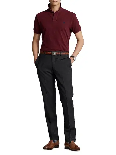 Polo Ralph Lauren Men's Basic Custom Slim-Fit Mesh Polo Shirt - Scotch Pine Heather - Size XXL | Thumbnail 2