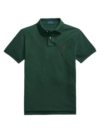 Polo Ralph Lauren Men's Basic Custom Slim-Fit Mesh Polo Shirt - Scotch Pine Heather - Size XXL | Thumbnail 1