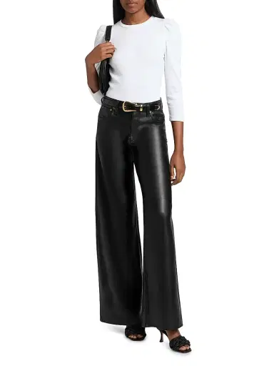 Veronica Beard Women's Britney Puff Shoulder Rib-Knit Top - White | Thumbnail 2
