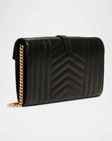 Saint Laurent Envelope Triquilt YSL Crossbody in Grained Leather | Thumbnail 4 Saint Laurent Envelope Triquilt YSL Crossbody in Grained Leather | Thumbnail 4