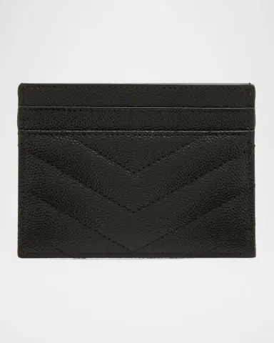 Saint Laurent YSL Monogram Card Case in Grained Leather | Thumbnail 3 Saint Laurent YSL Monogram Card Case in Grained Leather | Thumbnail 3