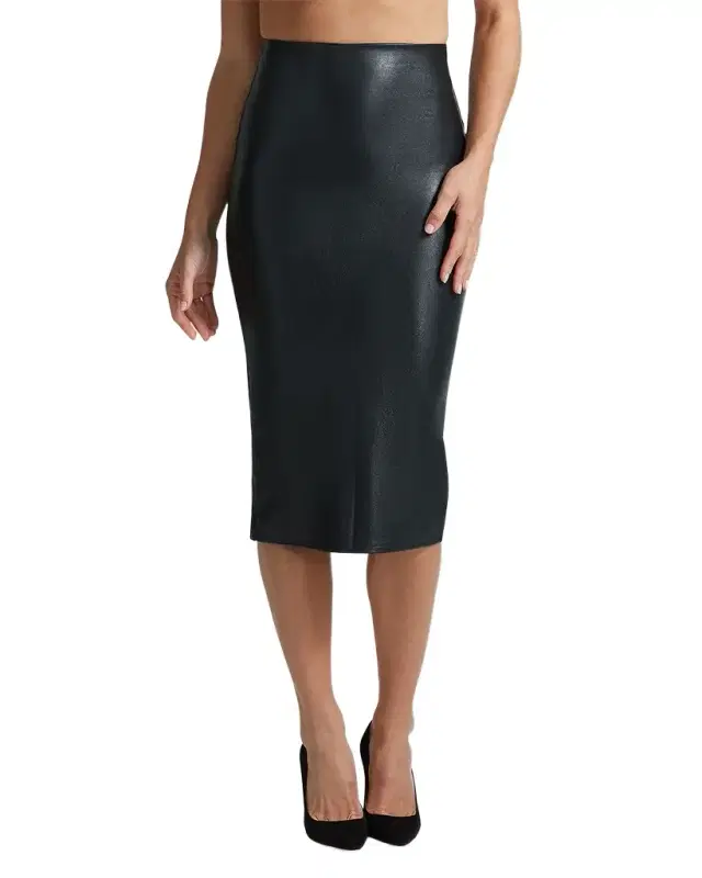 Commando Faux-Leather Midi Skirt