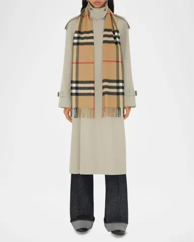 Burberry Giant Check Cashmere Scarf | Thumbnail 2 Burberry Giant Check Cashmere Scarf | Thumbnail 2