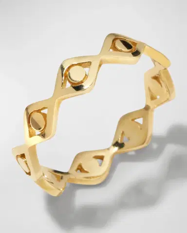 Sydney Evan 14K Evil Eye Link Eternity Ring | Thumbnail 3