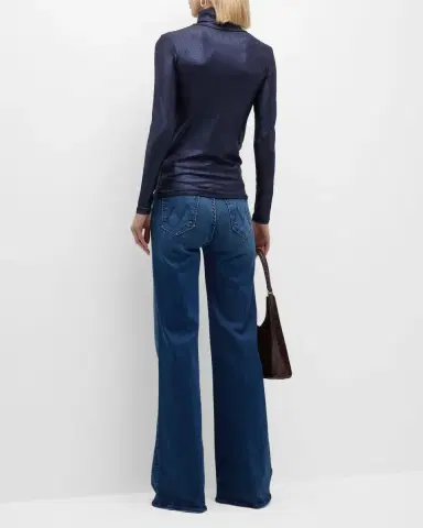MAJESTIC FILATURES Metallic Long-Sleeve Turtleneck Top | Thumbnail 4