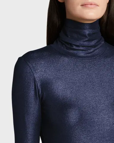 MAJESTIC FILATURES Metallic Long-Sleeve Turtleneck Top | Thumbnail 5