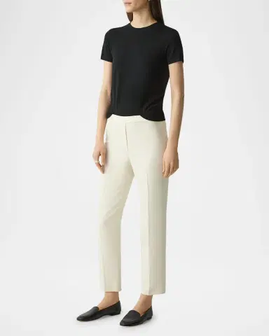 Theory Treeca Cropped Pull-On Pants | Thumbnail 2 Theory Treeca Cropped Pull-On Pants | Thumbnail 2