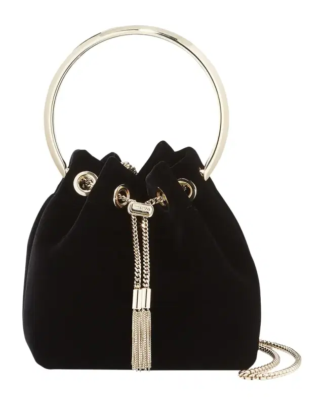Jimmy Choo Bon Bon Velvet with Metal Handle
