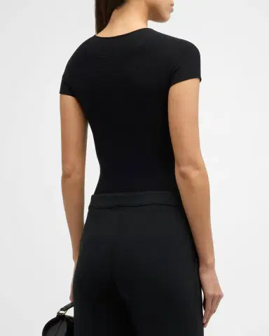 Giorgio Armani Scoop-Neck Short-Sleeve Tee | Thumbnail 3 Giorgio Armani Scoop-Neck Short-Sleeve Tee | Thumbnail 3