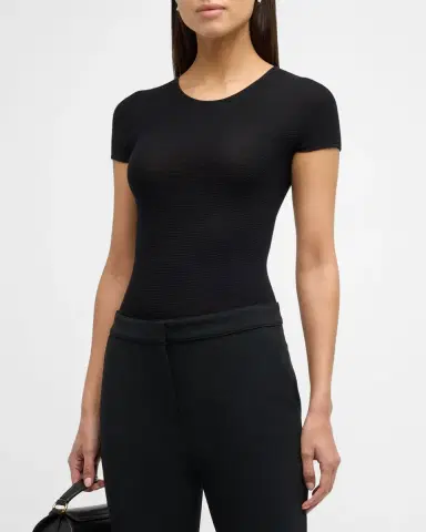 Giorgio Armani Scoop-Neck Short-Sleeve Tee | Thumbnail 4 Giorgio Armani Scoop-Neck Short-Sleeve Tee | Thumbnail 4