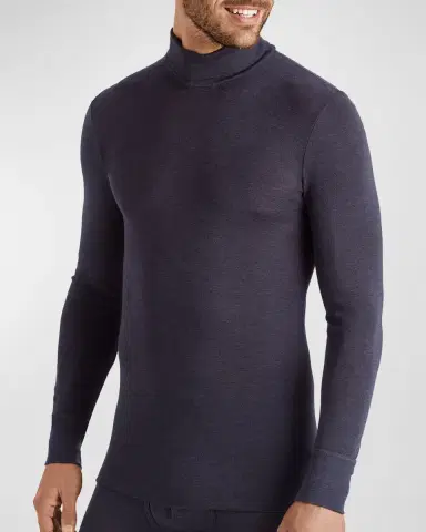 Hanro Men's Woolen Silk Turtleneck Shirt | Thumbnail 2