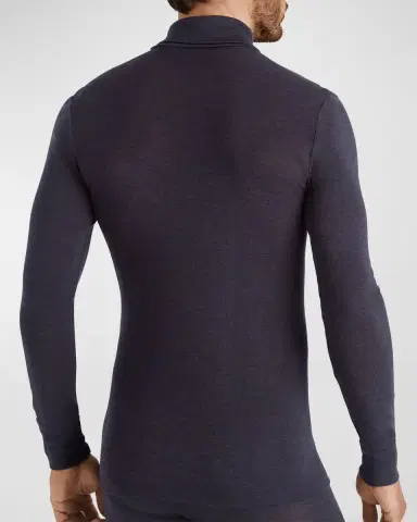Hanro Men's Woolen Silk Turtleneck Shirt | Thumbnail 3