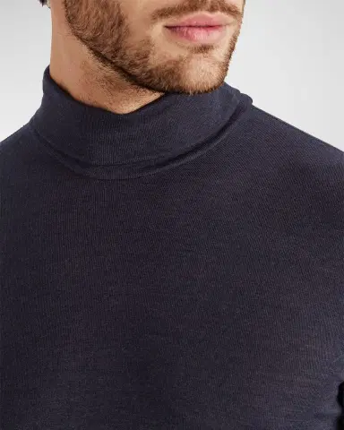 Hanro Men's Woolen Silk Turtleneck Shirt | Thumbnail 4