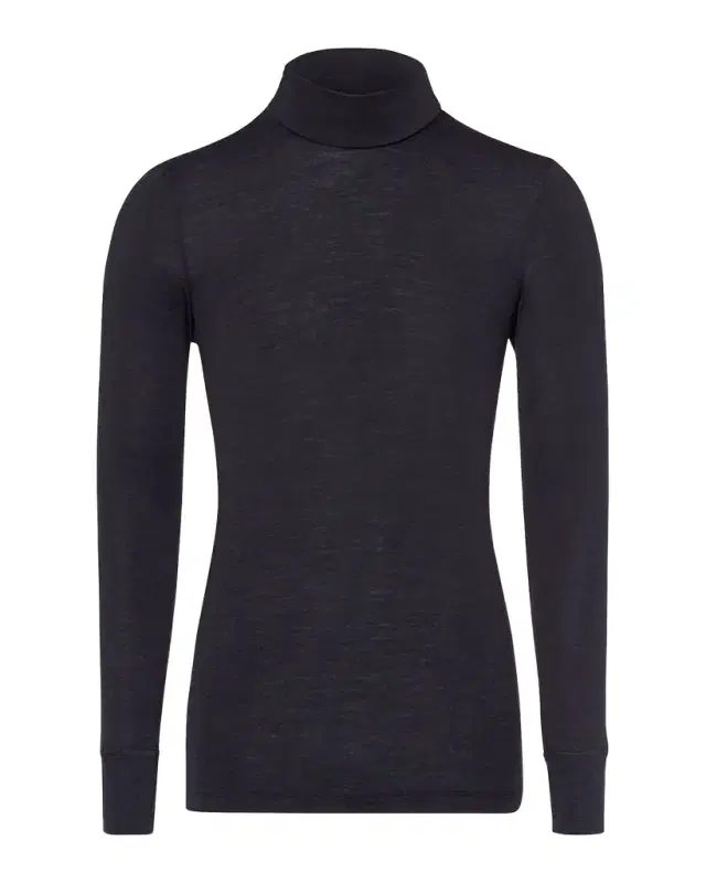 Men's Woolen Silk Turtleneck Shirt
