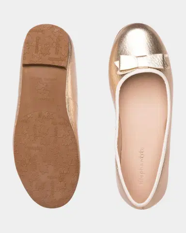 Elephantito Girl's Camille Metallic Leather Flats, Toddler/Kids | Thumbnail 2