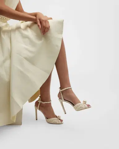 Jimmy Choo Sacora Faux Pearl Sandals | Thumbnail 2