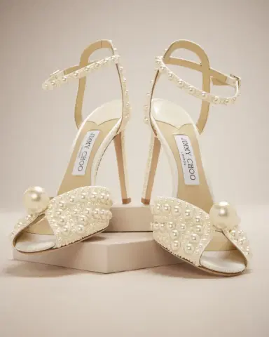 Jimmy Choo Sacora Faux Pearl Sandals | Thumbnail 5