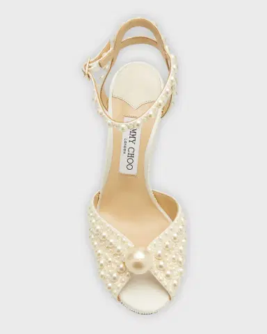 Jimmy Choo Sacora Faux Pearl Sandals | Thumbnail 6