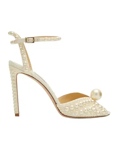 Jimmy Choo Sacora Faux Pearl Sandals | Thumbnail 1