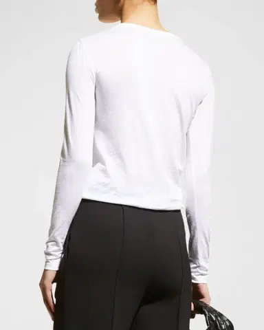 Vince Essential Long-Sleeve Crewneck Tee | Thumbnail 3