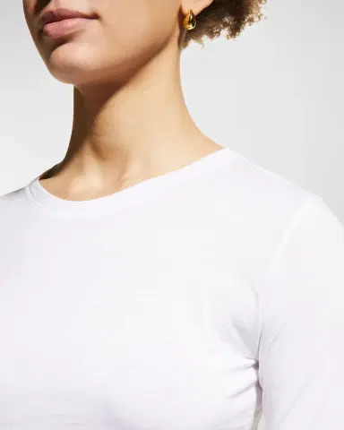 Vince Essential Long-Sleeve Crewneck Tee | Thumbnail 5