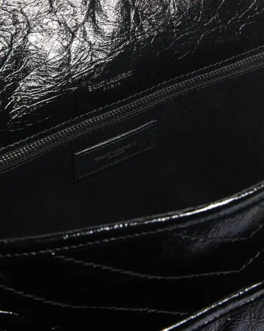 Saint Laurent Niki Large Flap YSL Shoulder Bag in Crinkled Leather | Thumbnail 2 Saint Laurent Niki Large Flap YSL Shoulder Bag in Crinkled Leather | Thumbnail 2