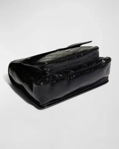 Saint Laurent Niki Large Flap YSL Shoulder Bag in Crinkled Leather | Thumbnail 6 Saint Laurent Niki Large Flap YSL Shoulder Bag in Crinkled Leather | Thumbnail 6