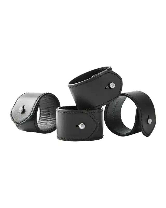 Ralph Lauren Home Wyatt Leather Napkin Rings, Set of 4