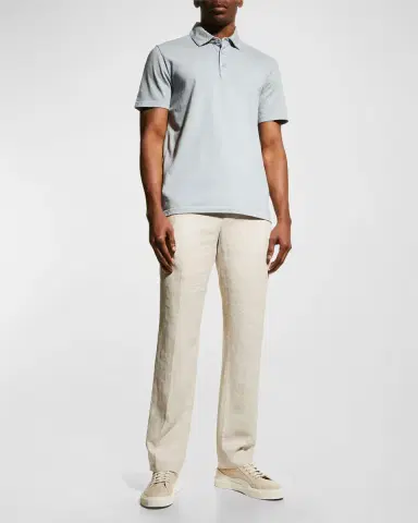 Vince Men's Garment-Dyed Polo Shirt | Thumbnail 2