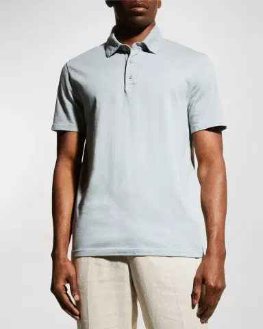 Vince Men's Garment-Dyed Polo Shirt | Thumbnail 4