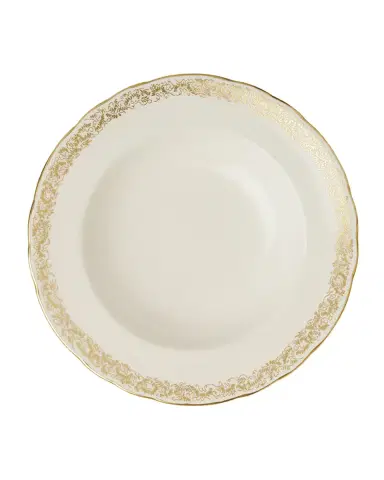 Royal Crown Derby Aves Gold Narrow Rim Soup Bowl | Thumbnail 1