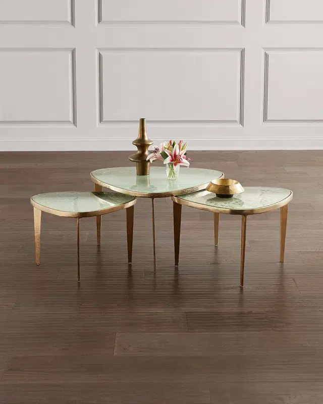 Interlude Home Trio of Jan Bunching Coffee Tables