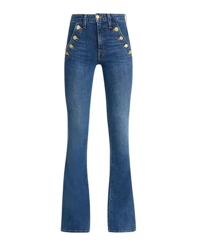Ramy Brook Helena Mid-Rise Flare Jeans