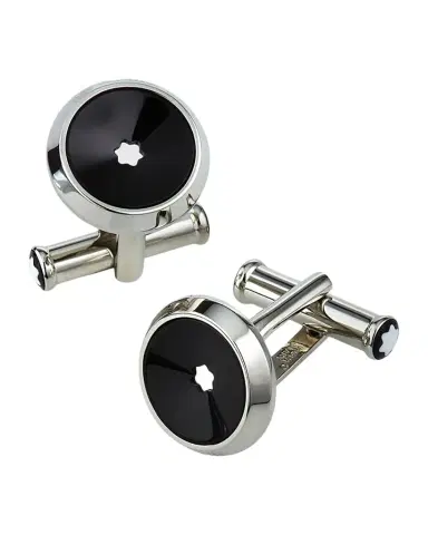 Montblanc Men 's Steel %26 Precious Resin Star Cufflinks | Thumbnail 1