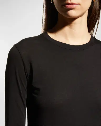 Vince Essential Long-Sleeve Crewneck Tee | Thumbnail 5