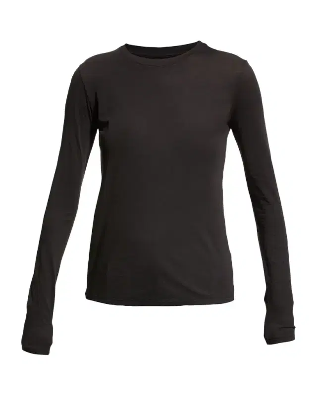 Vince Essential Long-Sleeve Crewneck Tee