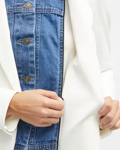 Veronica Beard Slate Denim Dickey | Thumbnail 6 Veronica Beard Slate Denim Dickey | Thumbnail 6