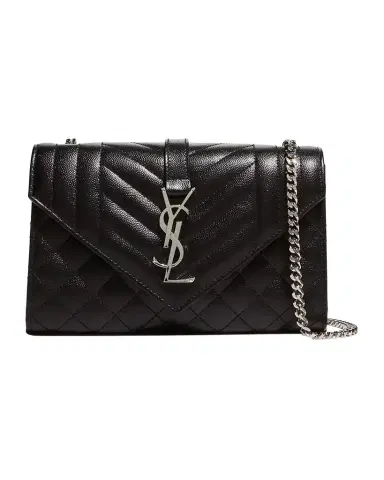 Saint Laurent Envelope Triquilt Small YSL Shoulder Bag in Grained Leather | Thumbnail 1 Saint Laurent Envelope Triquilt Small YSL Shoulder Bag in Grained Leather | Thumbnail 1