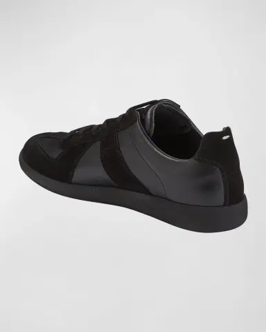 Maison Margiela Men's Replica Leather Suede Low-Top Sneakers | Thumbnail 3 Maison Margiela Men's Replica Leather Suede Low-Top Sneakers | Thumbnail 3