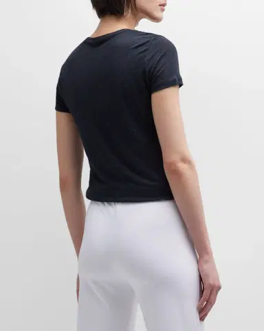 Majestic Filatures Stretch Linen Crewneck Tee | Thumbnail 2